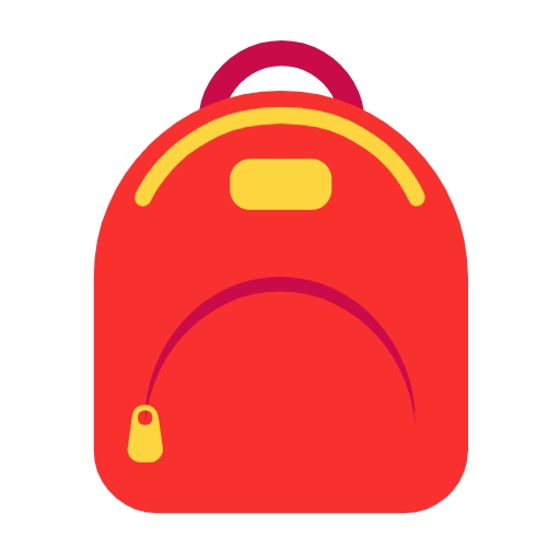 Microsoft design of the backpack emoji verson:Windows-11-23H2