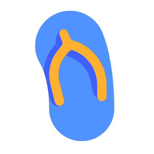 Microsoft design of the thong sandal emoji verson:Windows-11-23H2