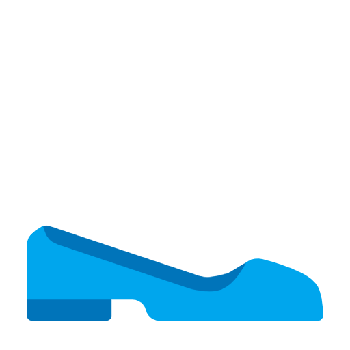 Microsoft design of the flat shoe emoji verson:Windows-11-23H2