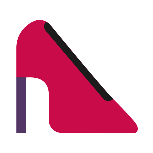 Microsoft design of the high-heeled shoe emoji verson:Windows-11-23H2