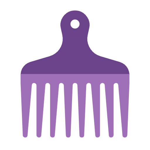 Microsoft design of the hair pick emoji verson:Windows-11-23H2