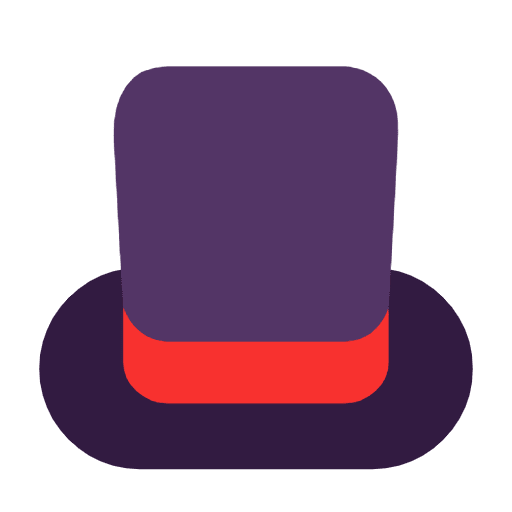 Microsoft design of the top hat emoji verson:Windows-11-23H2