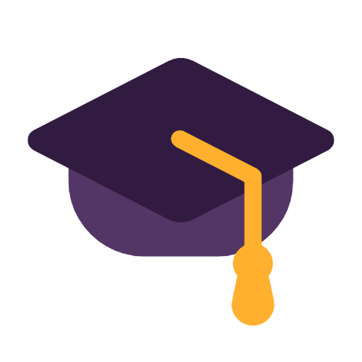 Microsoft design of the graduation cap emoji verson:Windows-11-23H2
