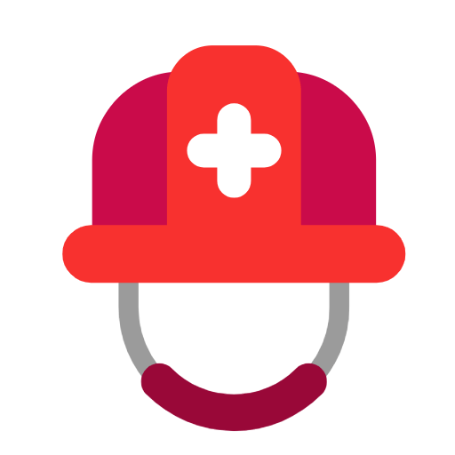 Microsoft design of the rescue worker’s helmet emoji verson:Windows-11-23H2