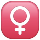 Whatsapp design of the female sign emoji verson:2.23.2.72