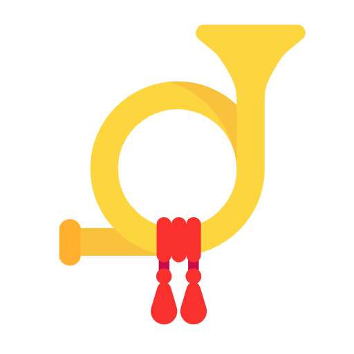 Microsoft design of the postal horn emoji verson:Windows-11-23H2