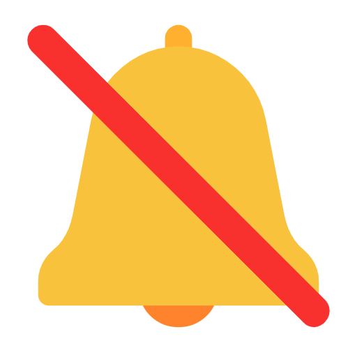 Microsoft design of the bell with slash emoji verson:Windows-11-23H2