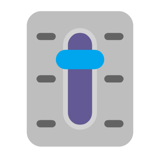 Microsoft design of the level slider emoji verson:Windows-11-23H2