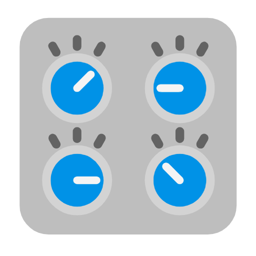 Microsoft design of the control knobs emoji verson:Windows-11-23H2