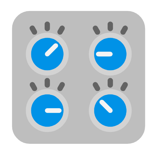 Microsoft design of the control knobs emoji verson:Windows-11-23H2