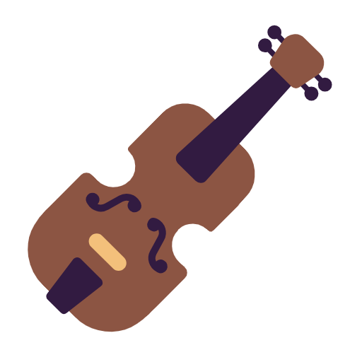 Microsoft design of the violin emoji verson:Windows-11-23H2