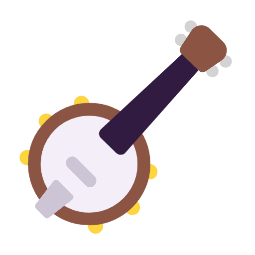 Microsoft design of the banjo emoji verson:Windows-11-23H2