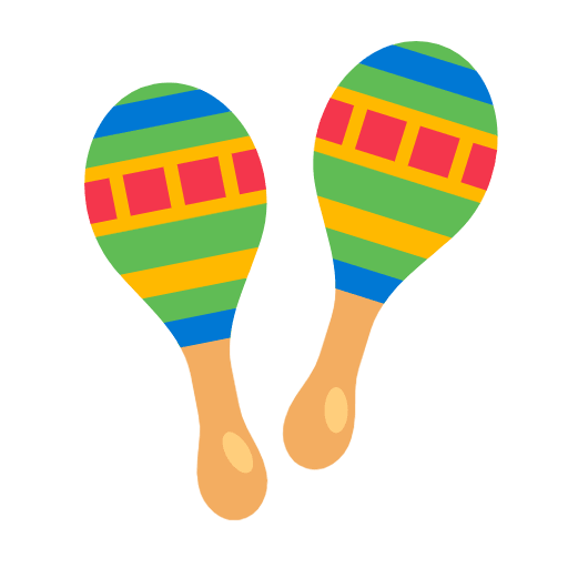 Microsoft design of the maracas emoji verson:Windows-11-23H2