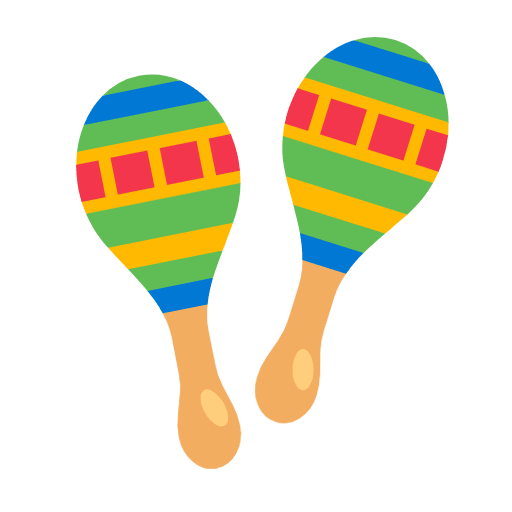 Microsoft design of the maracas emoji verson:Windows-11-23H2
