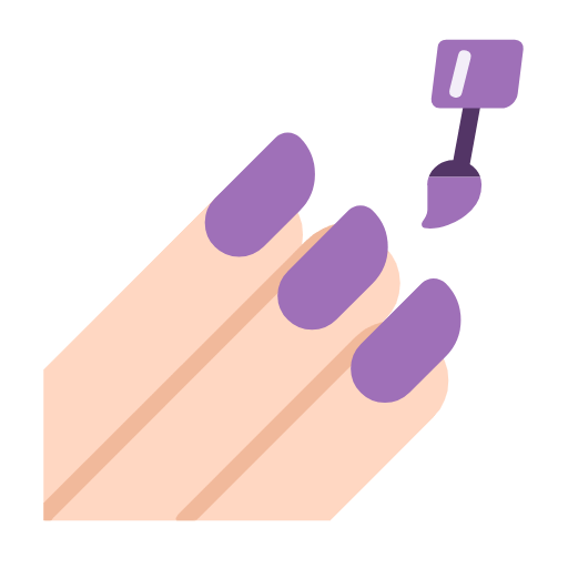 Microsoft design of the nail polish: light skin tone emoji verson:Windows-11-23H2