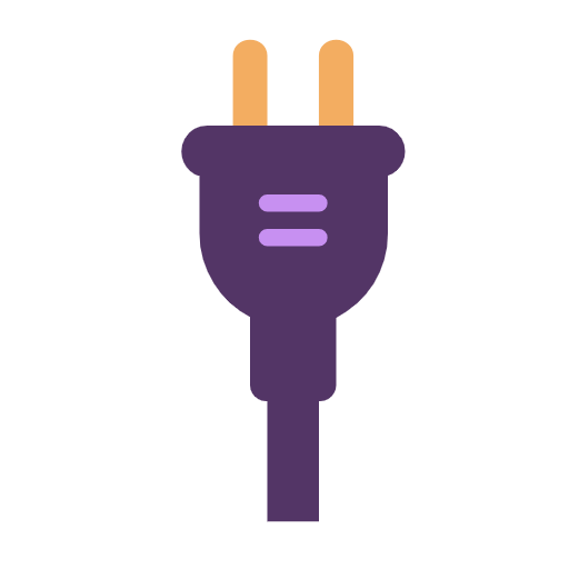 Microsoft design of the electric plug emoji verson:Windows-11-23H2