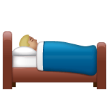 Whatsapp design of the person in bed: medium-light skin tone emoji verson:2.23.2.72