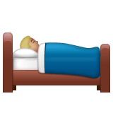 Whatsapp design of the person in bed: medium-light skin tone emoji verson:2.23.2.72
