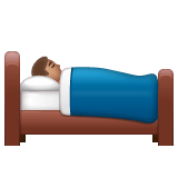 Whatsapp design of the person in bed: medium skin tone emoji verson:2.23.2.72