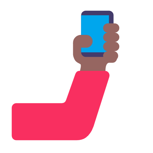 Microsoft design of the selfie: medium-dark skin tone emoji verson:Windows-11-23H2