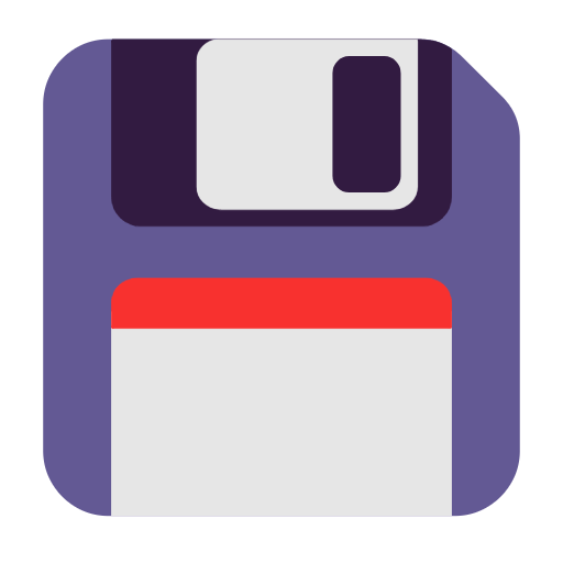 Microsoft design of the floppy disk emoji verson:Windows-11-23H2