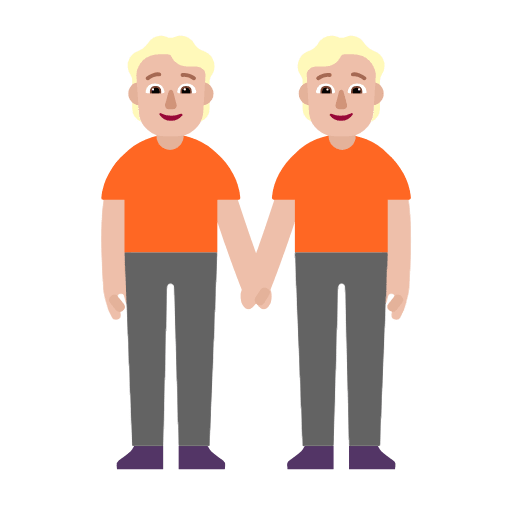 Microsoft design of the people holding hands: medium-light skin tone emoji verson:Windows-11-23H2