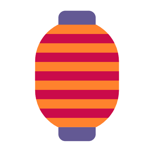 Microsoft design of the red paper lantern emoji verson:Windows-11-23H2