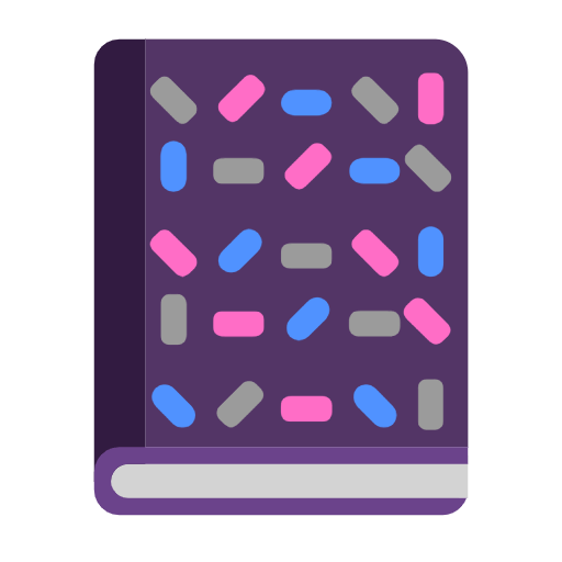 Microsoft design of the notebook with decorative cover emoji verson:Windows-11-23H2