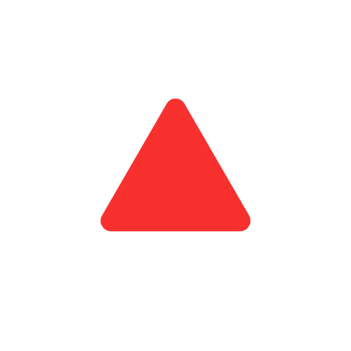 Microsoft design of the red triangle pointed up emoji verson:Windows-11-23H2