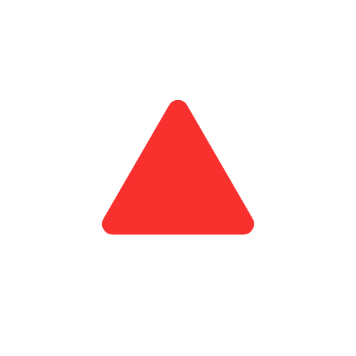 Microsoft design of the red triangle pointed up emoji verson:Windows-11-23H2