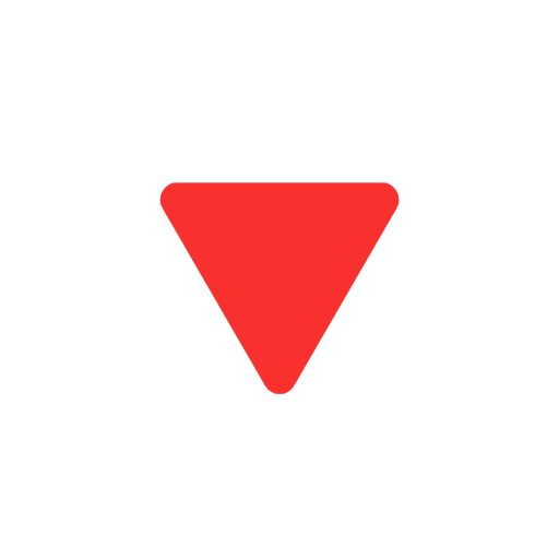 Microsoft design of the red triangle pointed down emoji verson:Windows-11-23H2