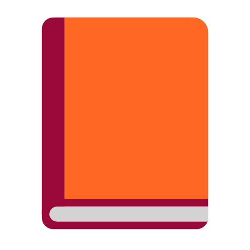 Microsoft design of the orange book emoji verson:Windows-11-23H2