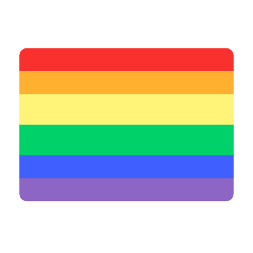 Microsoft design of the rainbow flag emoji verson:Windows-11-23H2