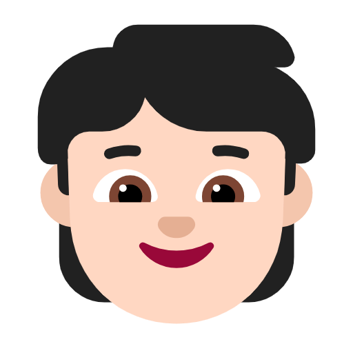 Microsoft design of the child: light skin tone emoji verson:Windows-11-23H2