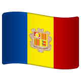Whatsapp design of the flag: Andorra emoji verson:2.23.2.72