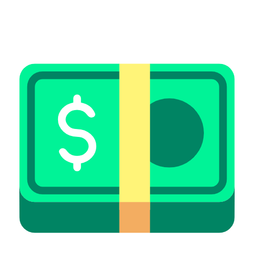 Microsoft design of the dollar banknote emoji verson:Windows-11-23H2