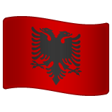 Whatsapp design of the flag: Albania emoji verson:2.23.2.72