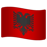 Whatsapp design of the flag: Albania emoji verson:2.23.2.72