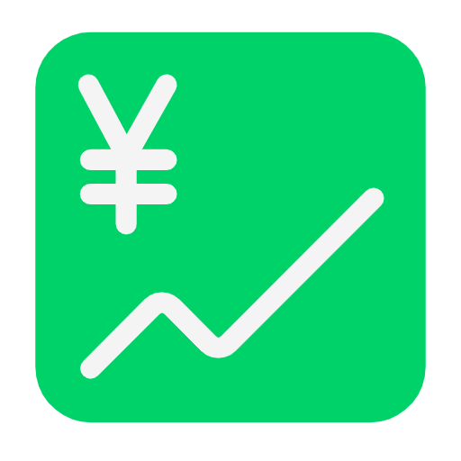 Microsoft design of the chart increasing with yen emoji verson:Windows-11-23H2