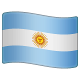 Whatsapp design of the flag: Argentina emoji verson:2.23.2.72