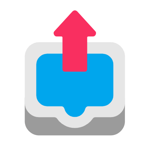 Microsoft design of the outbox tray emoji verson:Windows-11-23H2