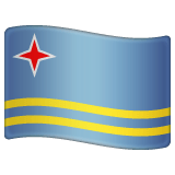 Whatsapp design of the flag: Aruba emoji verson:2.23.2.72
