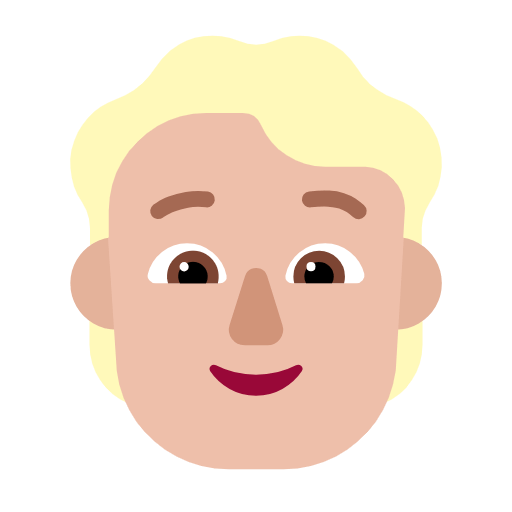Microsoft design of the person: medium-light skin tone emoji verson:Windows-11-23H2