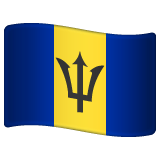 Whatsapp design of the flag: Barbados emoji verson:2.23.2.72