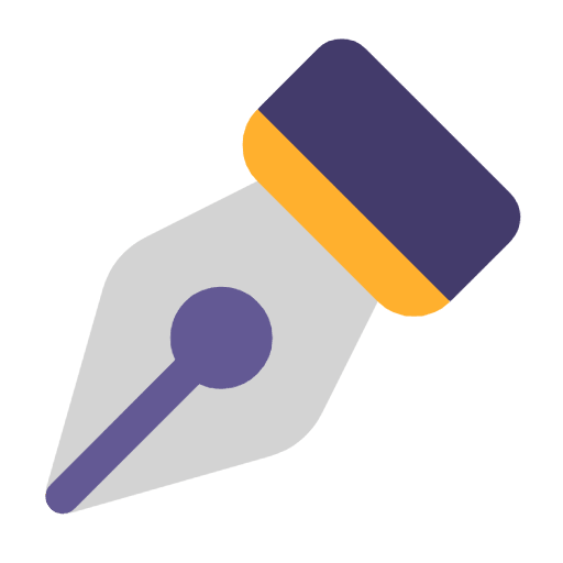 Microsoft design of the black nib emoji verson:Windows-11-23H2