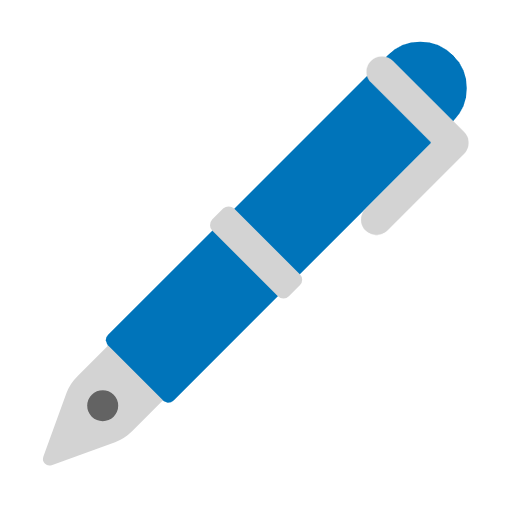 Microsoft design of the fountain pen emoji verson:Windows-11-23H2