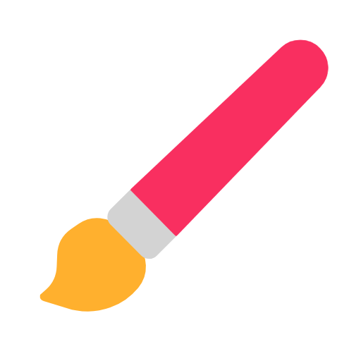 Microsoft design of the paintbrush emoji verson:Windows-11-23H2