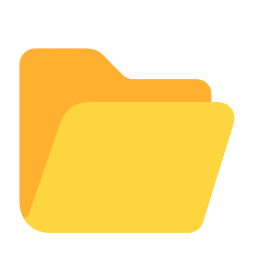 Microsoft design of the open file folder emoji verson:Windows-11-23H2