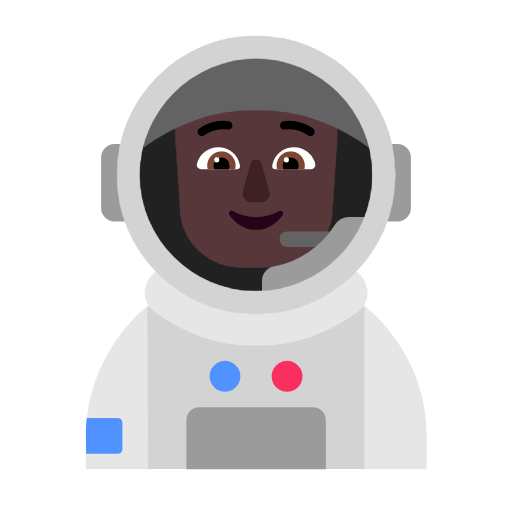 Microsoft design of the astronaut: dark skin tone emoji verson:Windows-11-23H2