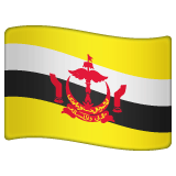 Whatsapp design of the flag: Brunei emoji verson:2.23.2.72